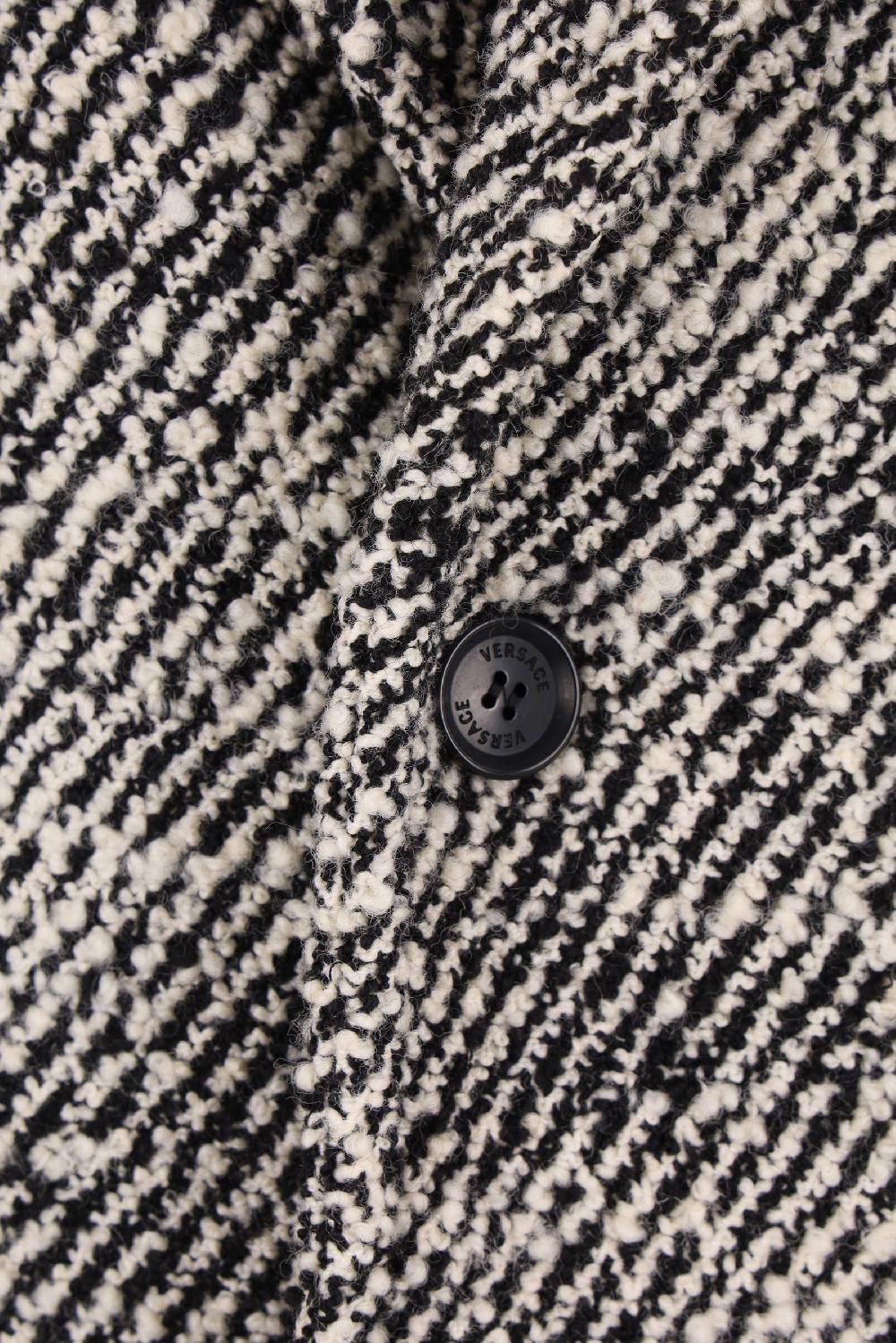 VERSACE cappotto monopetto in misto lana bouclé Duty-free