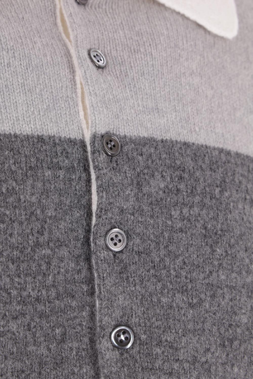 THOM BROWNE pullover polo 4bar in lana 2025