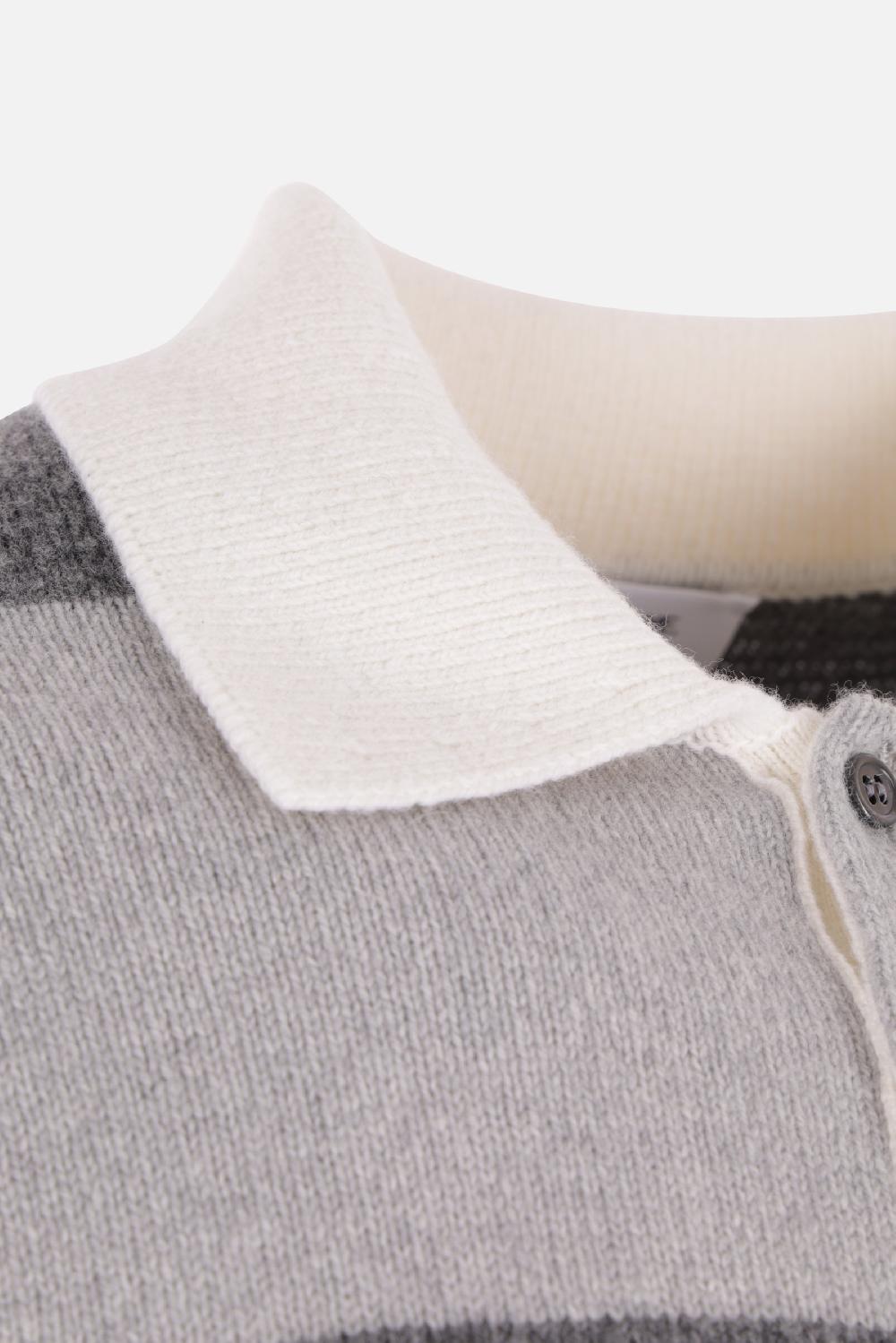 THOM BROWNE pullover polo 4bar in lana 2025