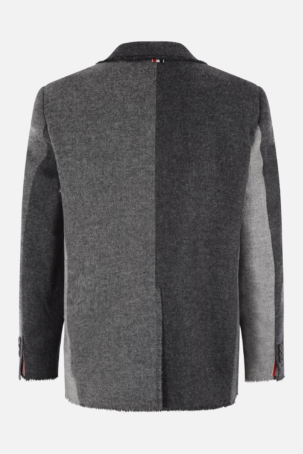 THOM BROWNE giacca monopetto in lana shetland Italia