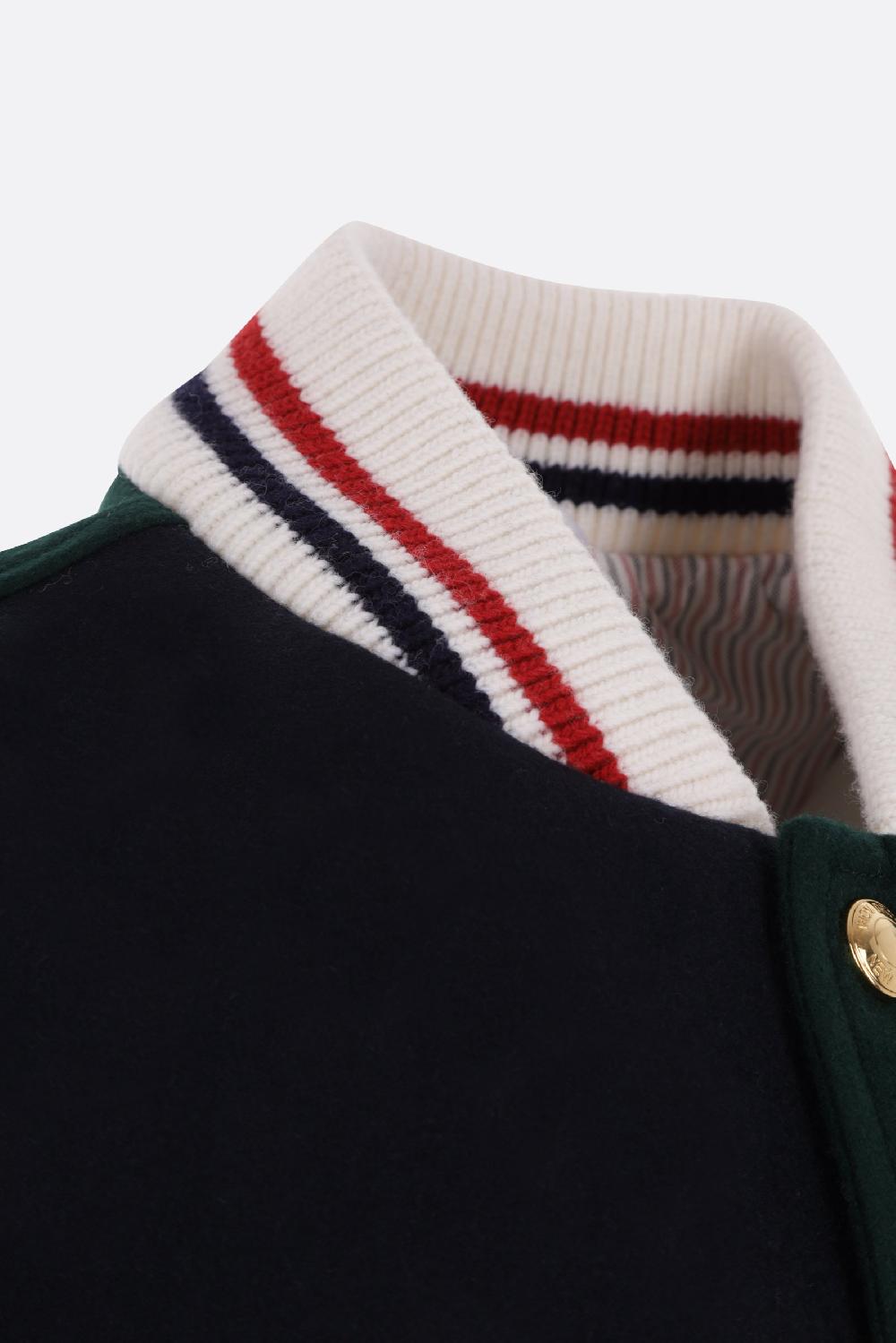 THOM BROWNE giubbotto bomber in lana melton In Linea