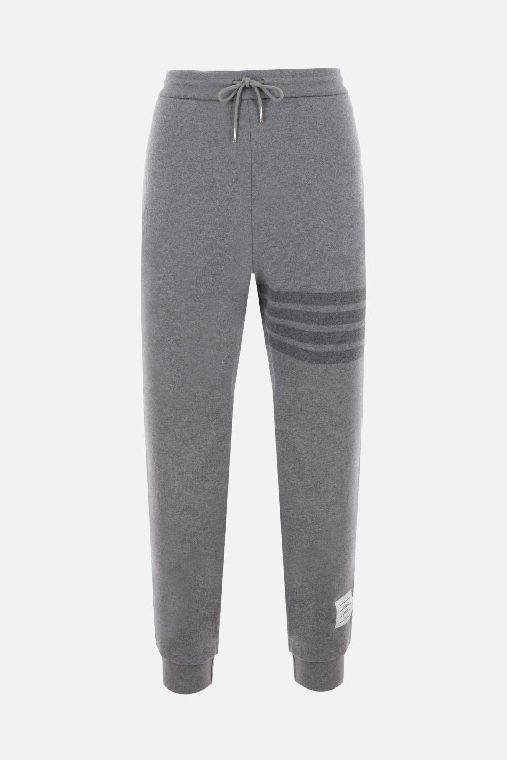 THOM BROWNE pantalone jogging 4bar in lana Spedizione Gratuita