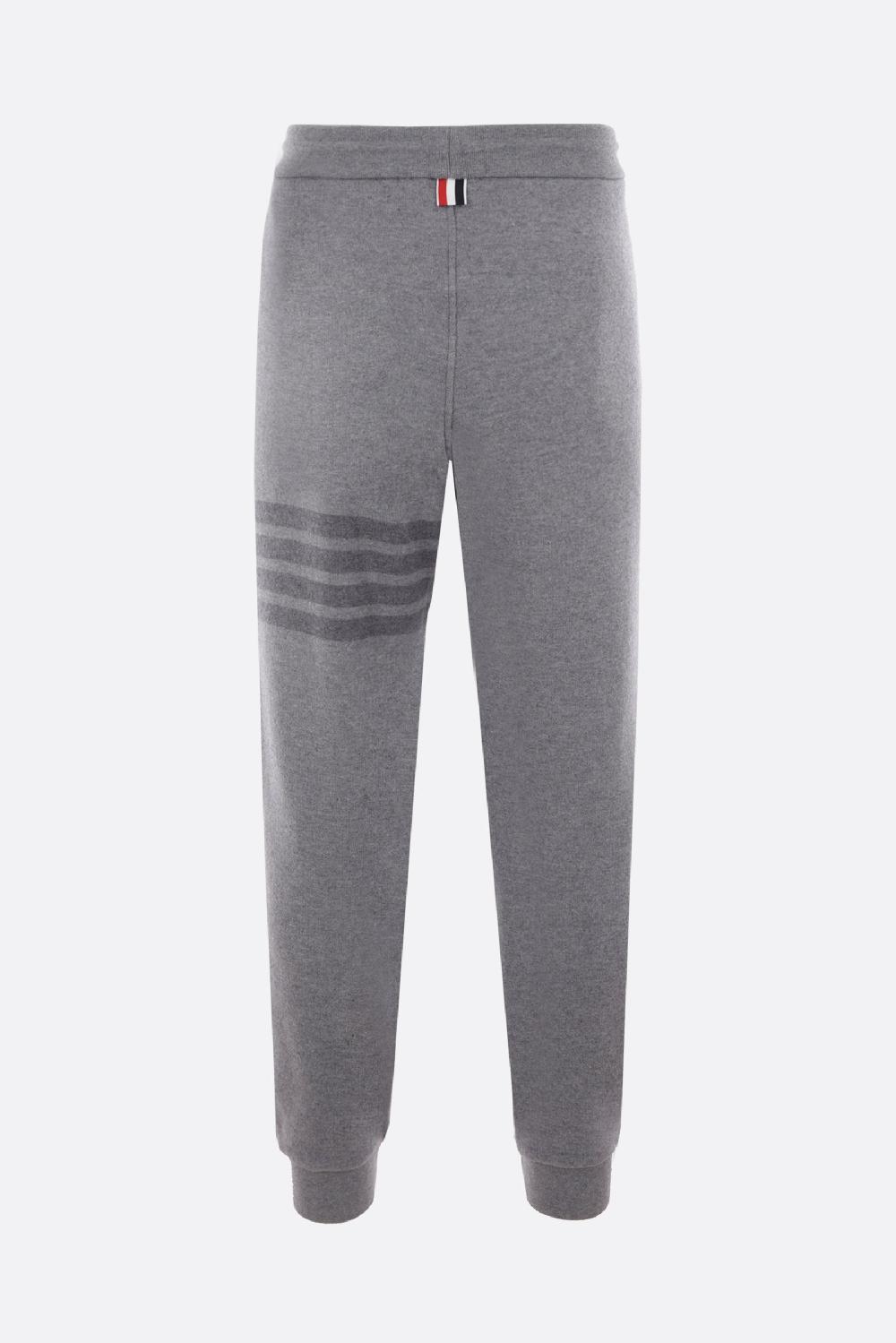 THOM BROWNE pantalone jogging 4bar in lana Spedizione Gratuita