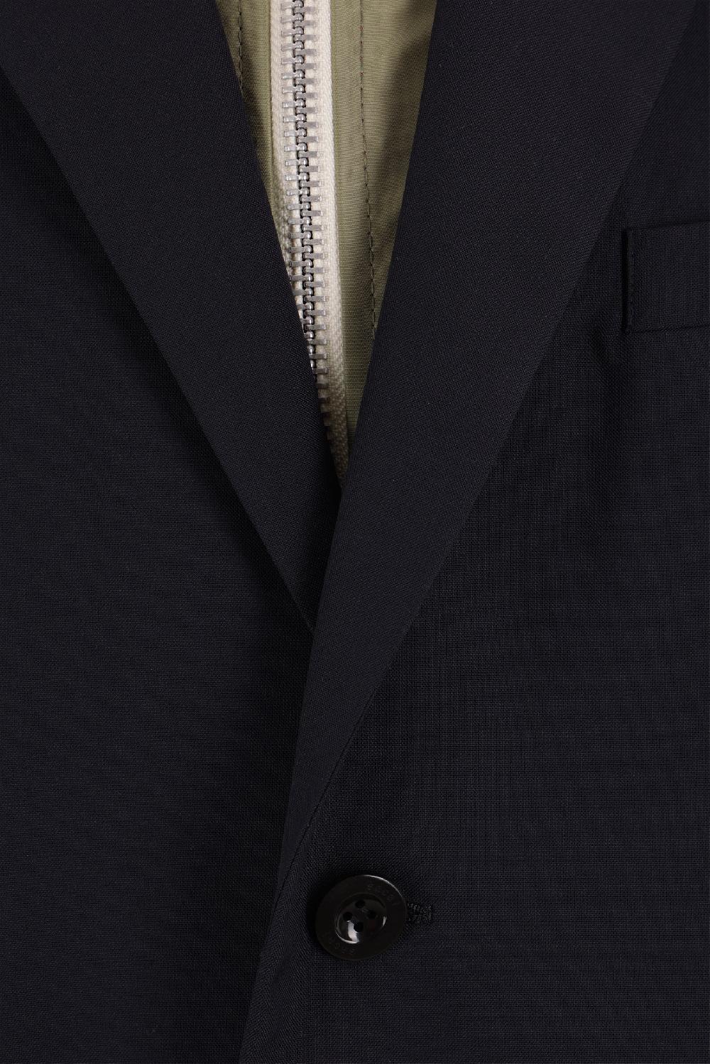 SACAI blazer monopetto imbottito in grain de poudre e nylon Shopping Online