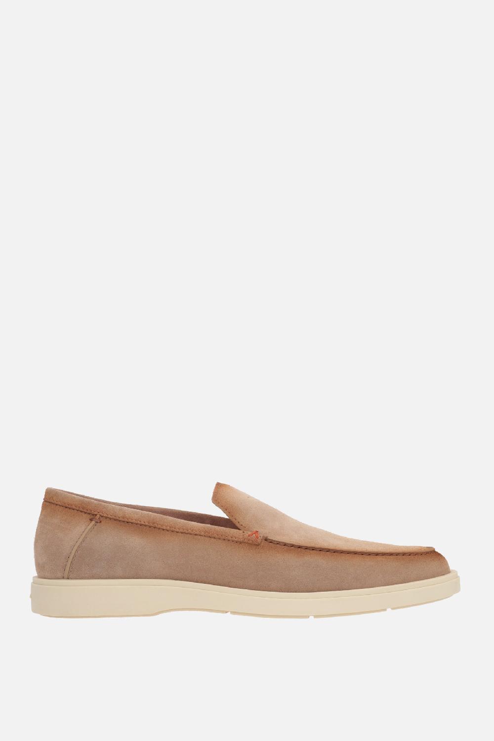 SANTONI mocassino in suede