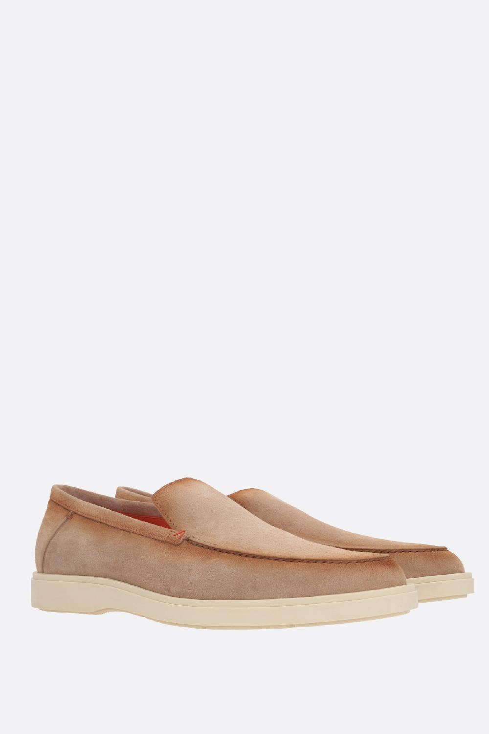 SANTONI mocassino in suede Prezzo Ridotto