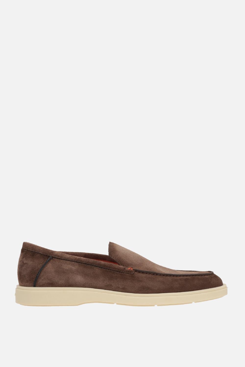 SANTONI mocassino in suede
