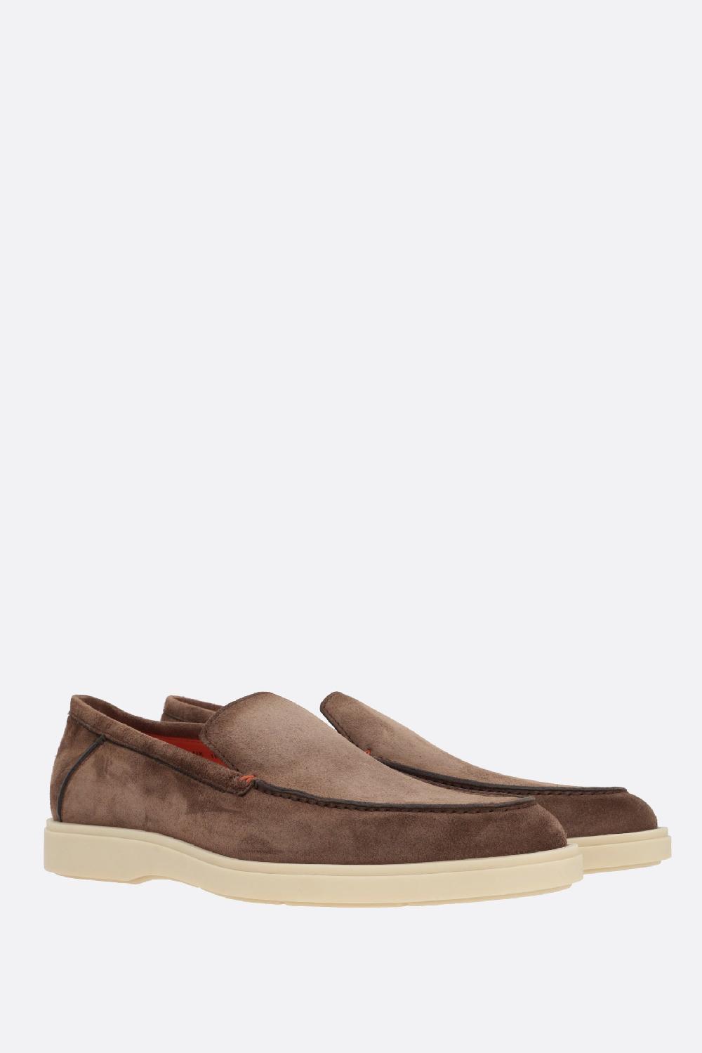 SANTONI mocassino in suede Sottocosto