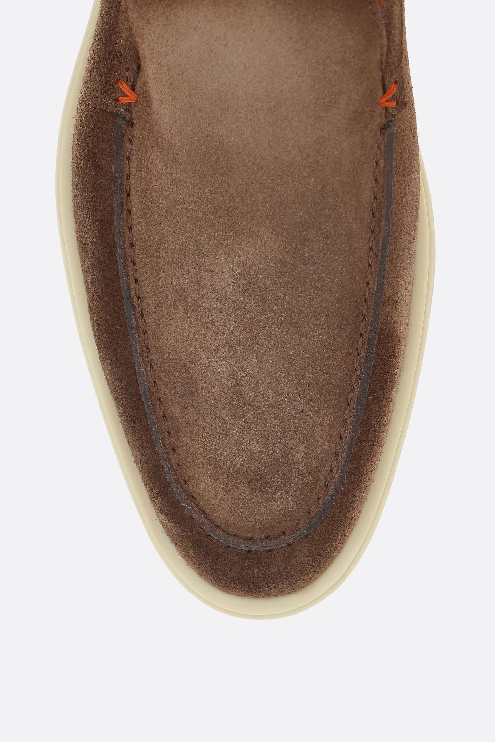 SANTONI mocassino in suede Sottocosto
