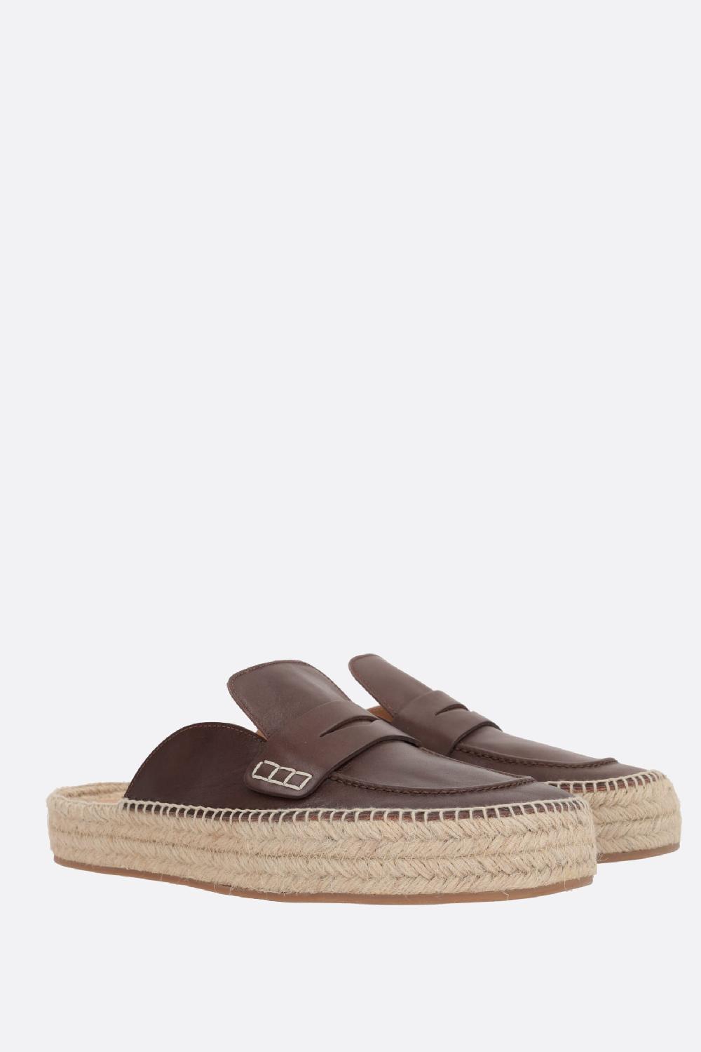 JW ANDERSON mule flatform in pelle liscia Sconto