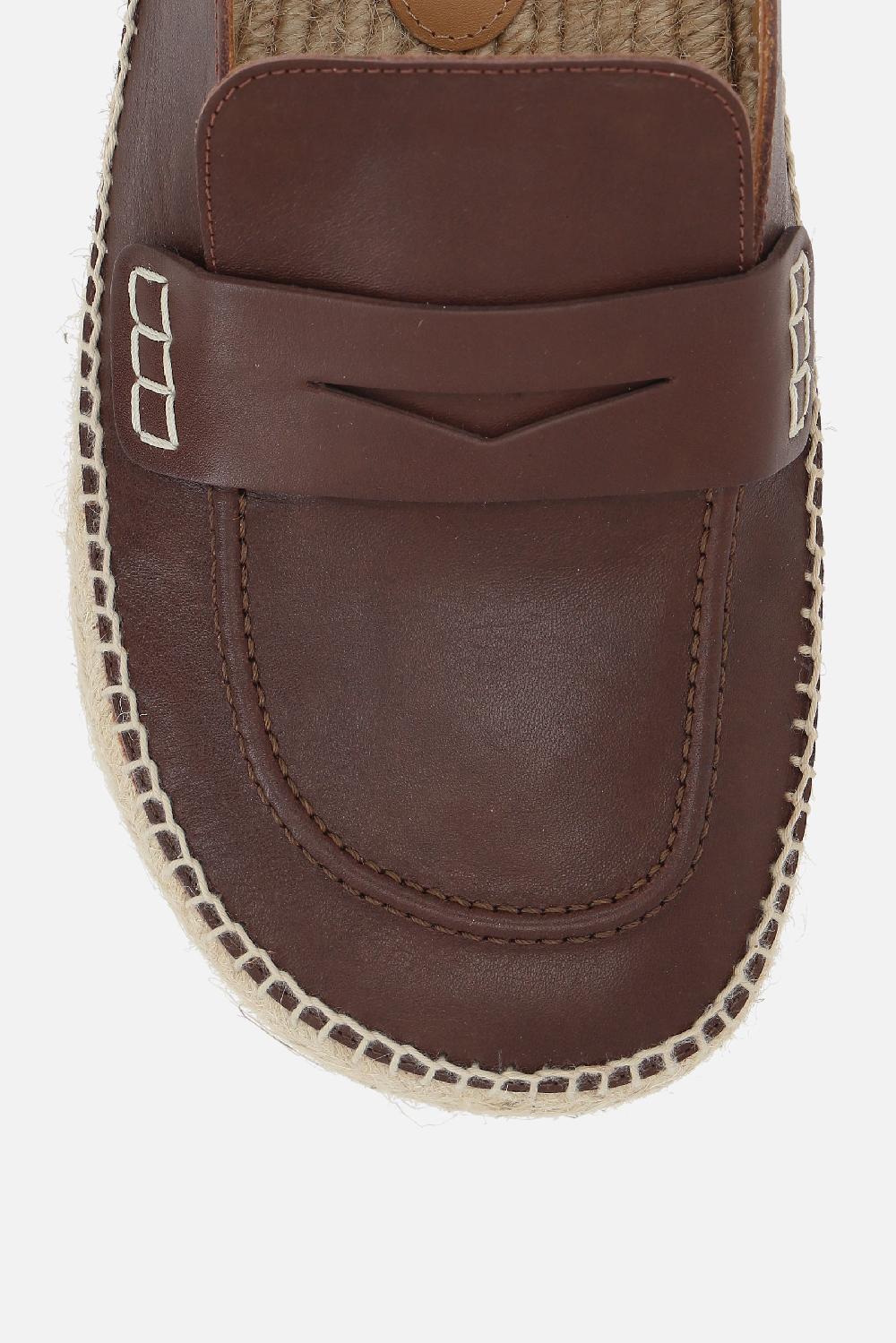 JW ANDERSON mule flatform in pelle liscia Sconto