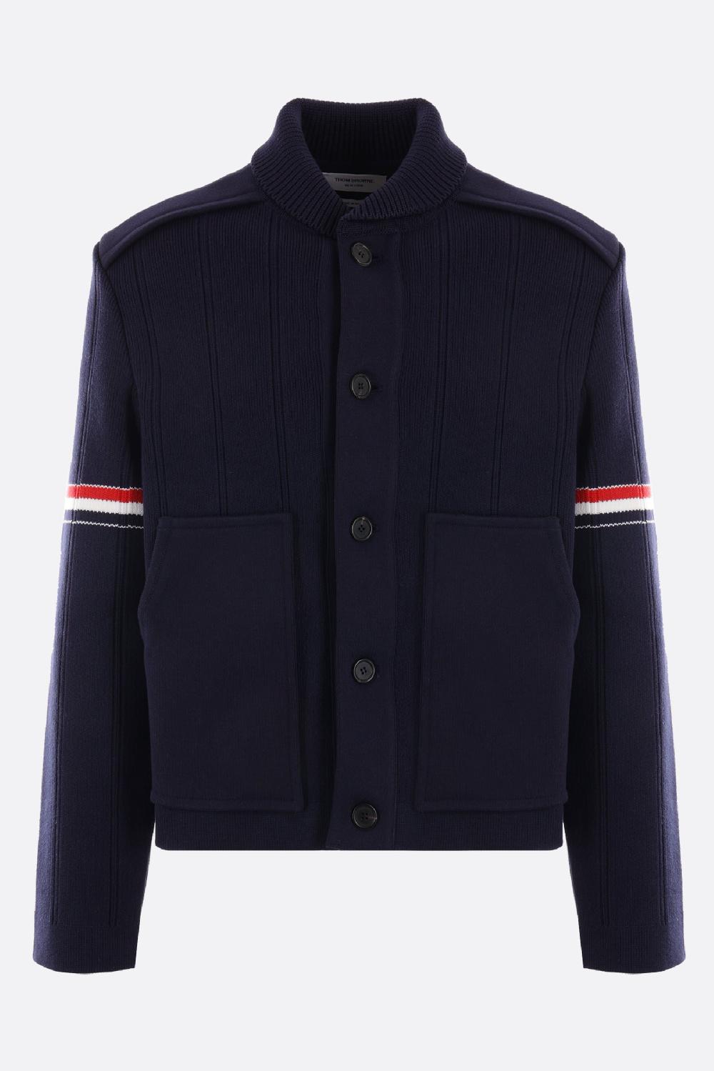 THOM BROWNE giubbotto in maglia di lana Outlet