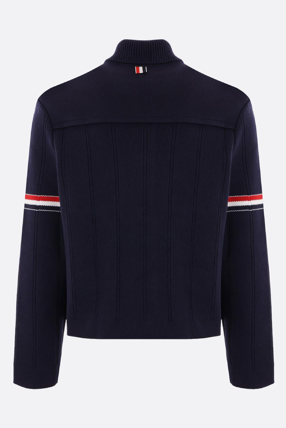 THOM BROWNE giubbotto in maglia di lana Outlet