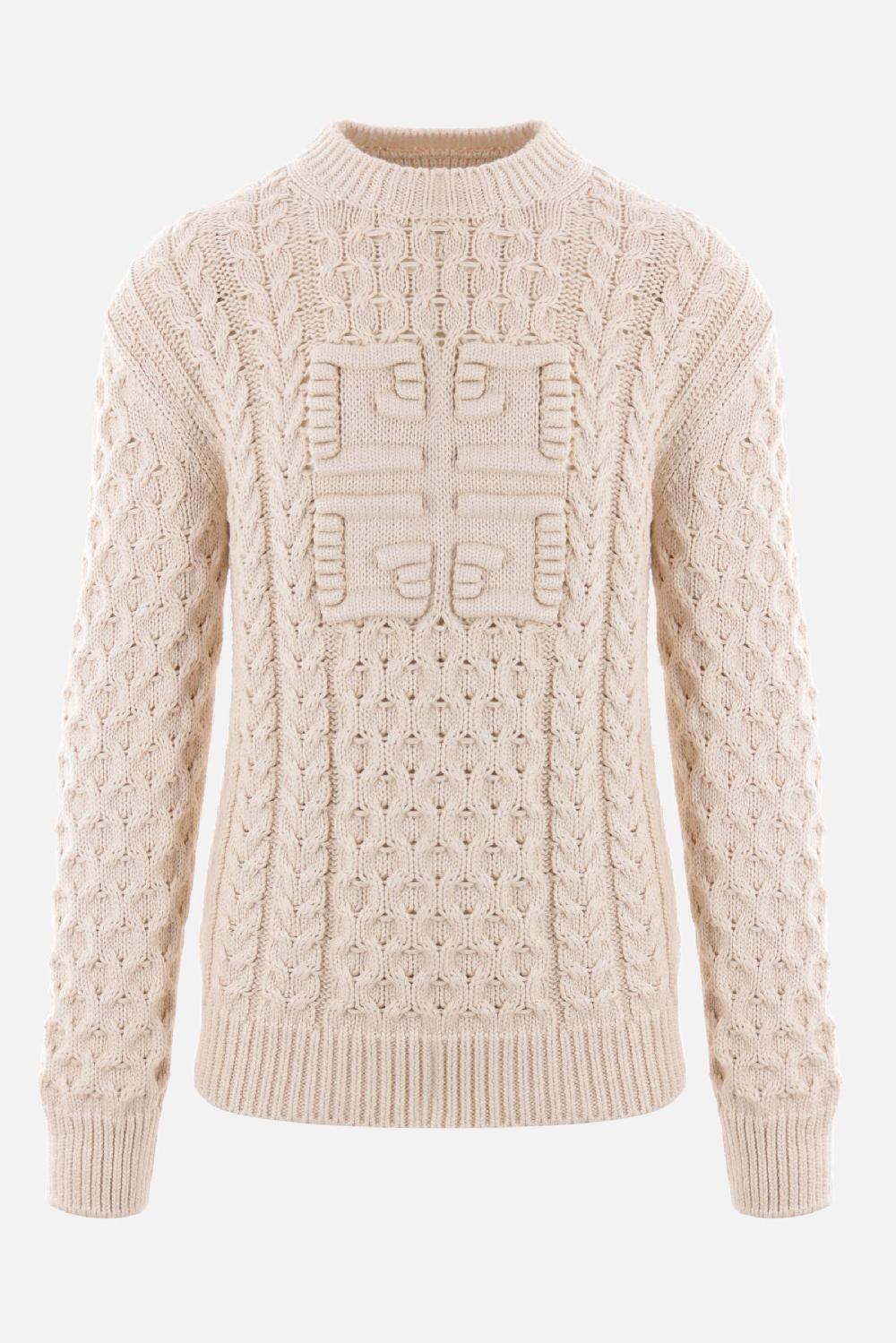 GIVENCHY pullover oversize in misto cotone logo 4G