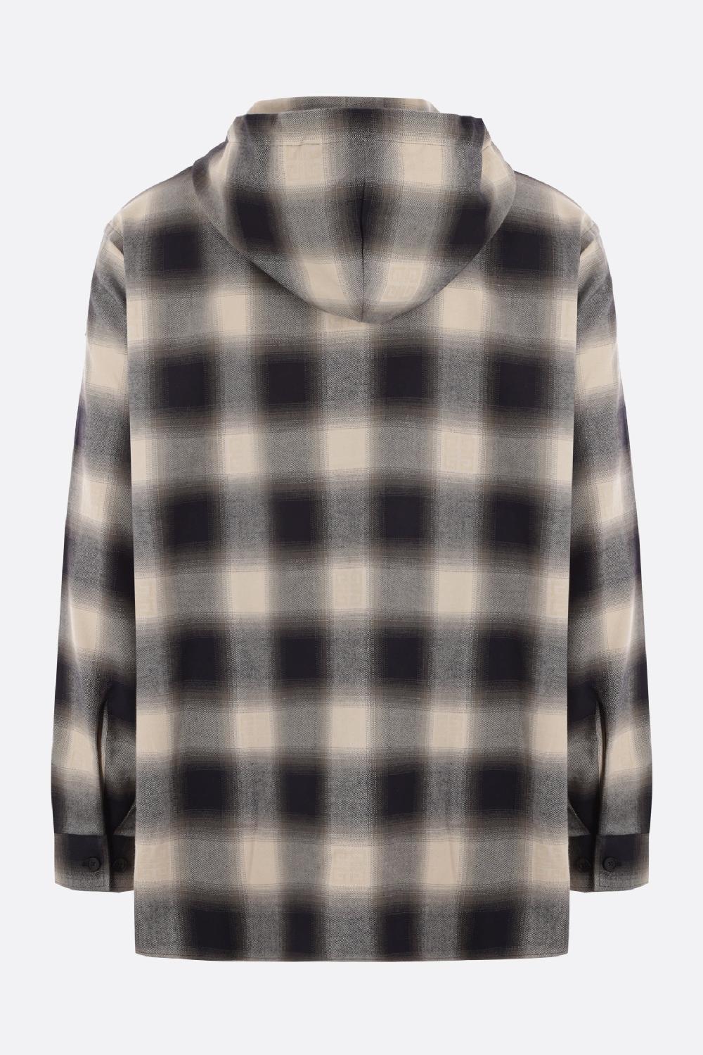 GIVENCHY camicia oversize con cappuccio in flanella Vendite stagionali