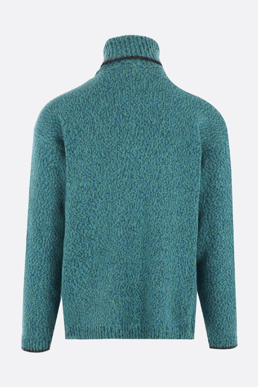 DOLCE & GABBANA pullover in misto lana intarsio logo DG Black Friday