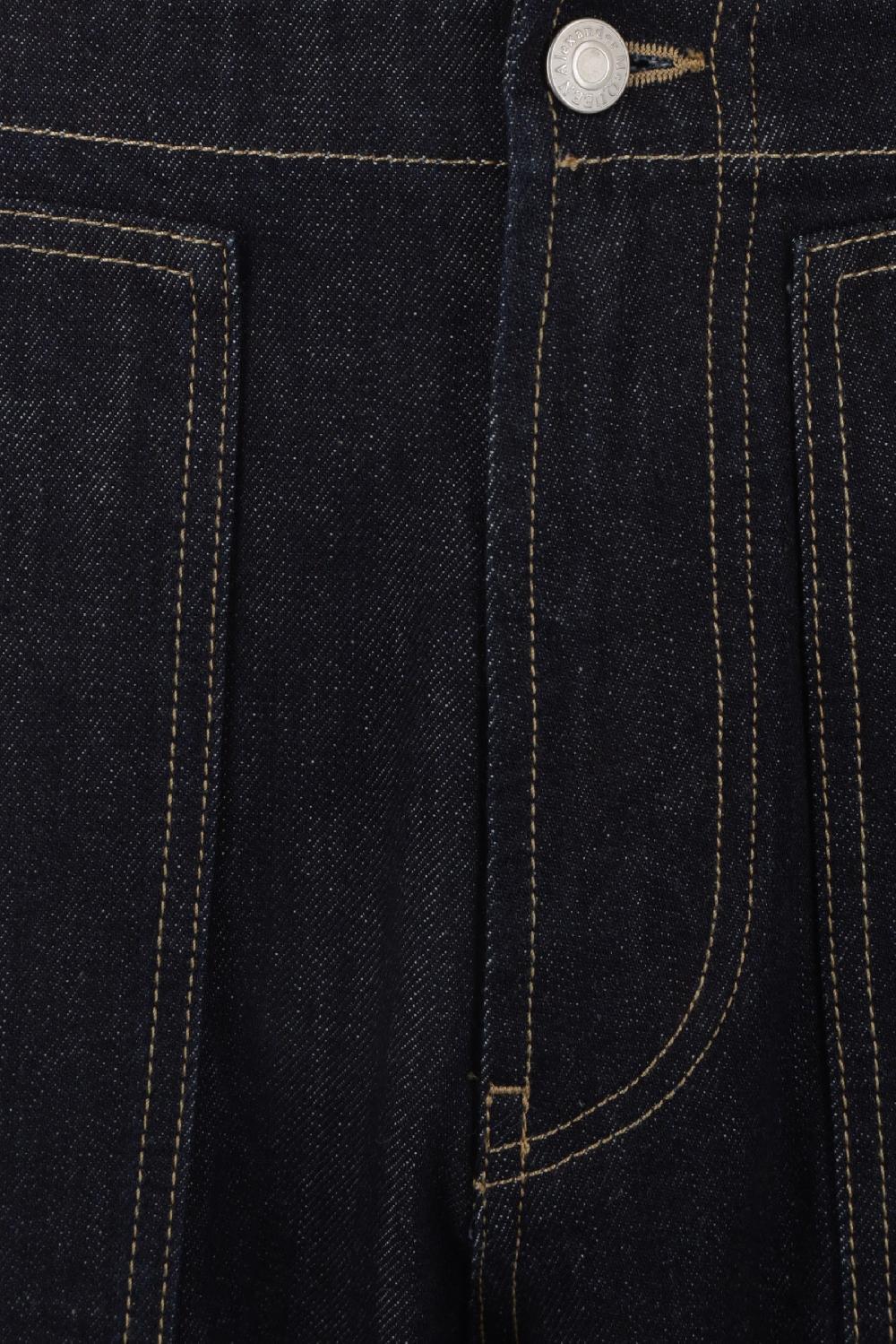 ALEXANDER McQUEEN jeans workwear a gamba dritta in denim Offerta Anniversario