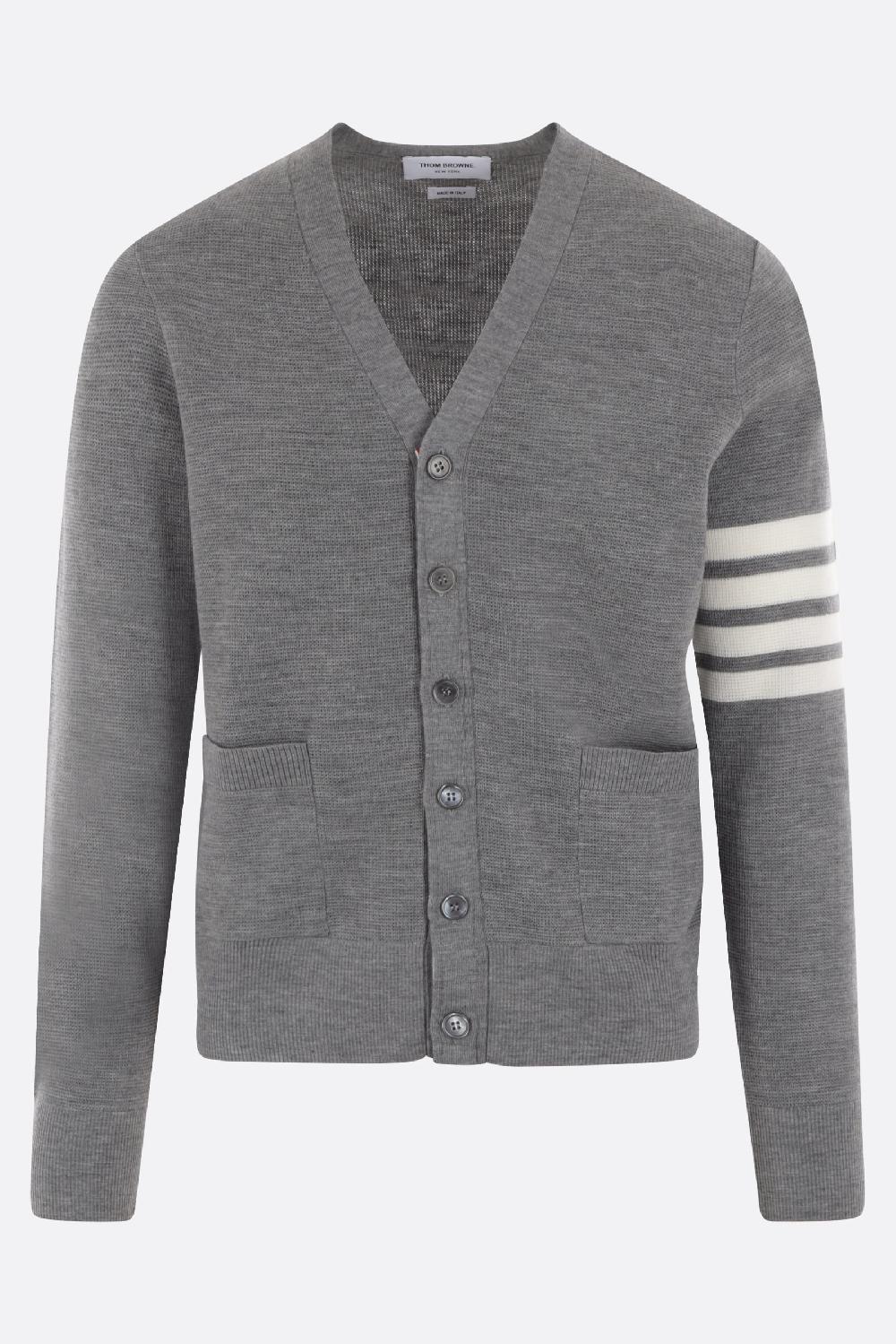 THOM BROWNE cardigan in lana 4bar Grandi sconti