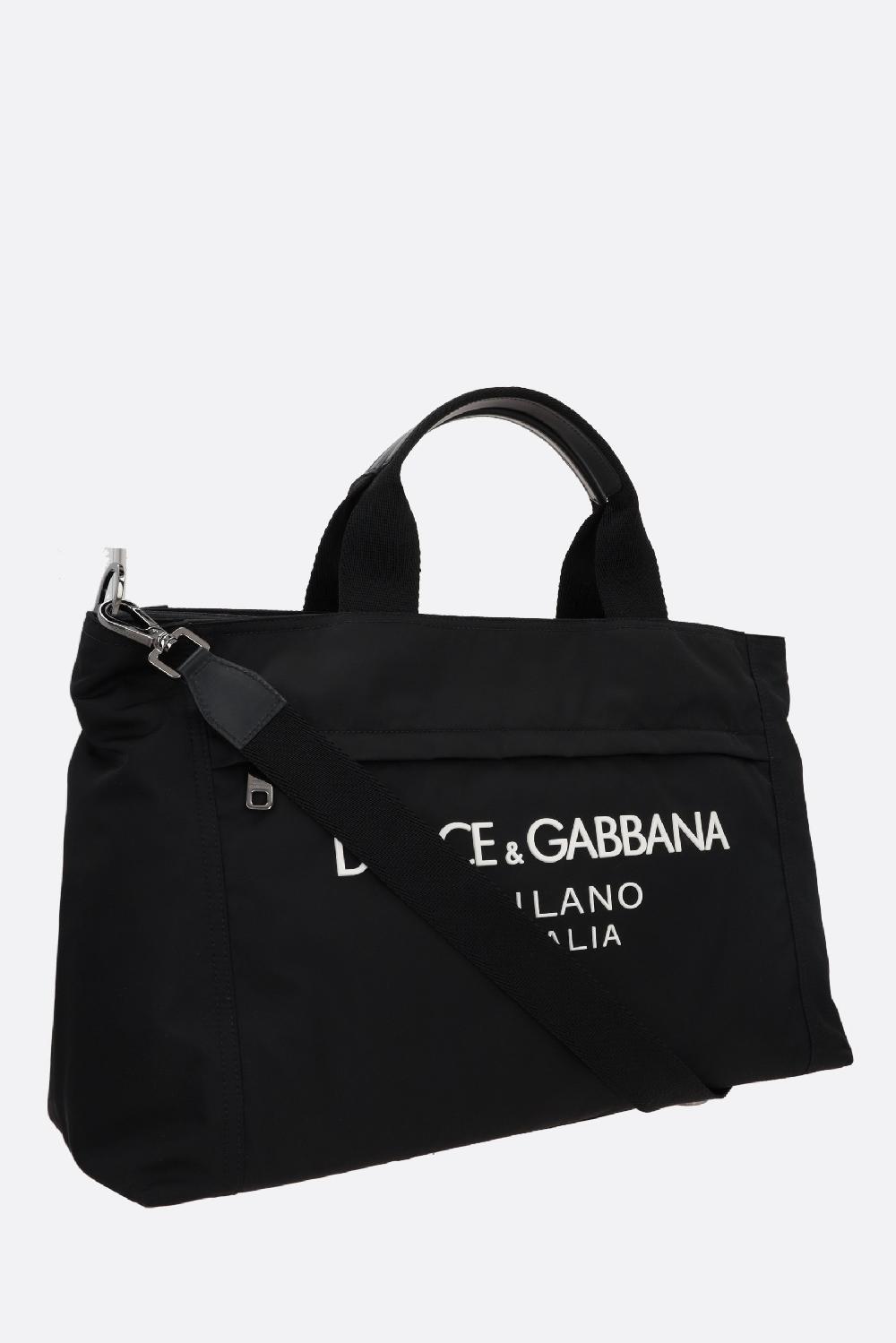 DOLCE & GABBANA borsa a mano in nylon con logo Enormi risparmi