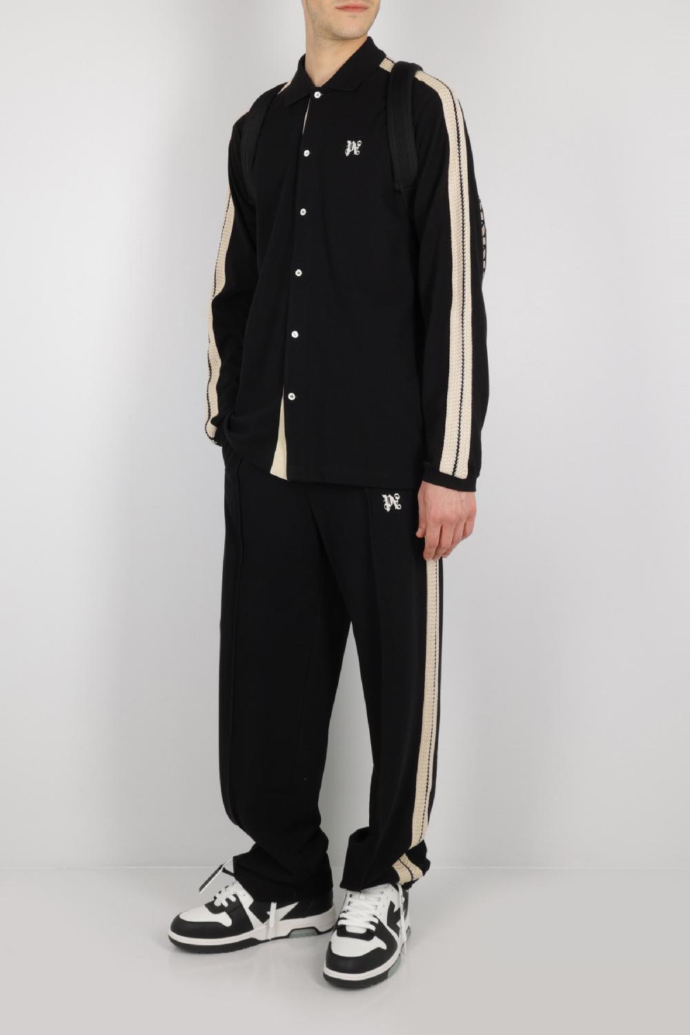 PALM ANGELS camicia in piquet ricamo logo Rilascio limitato