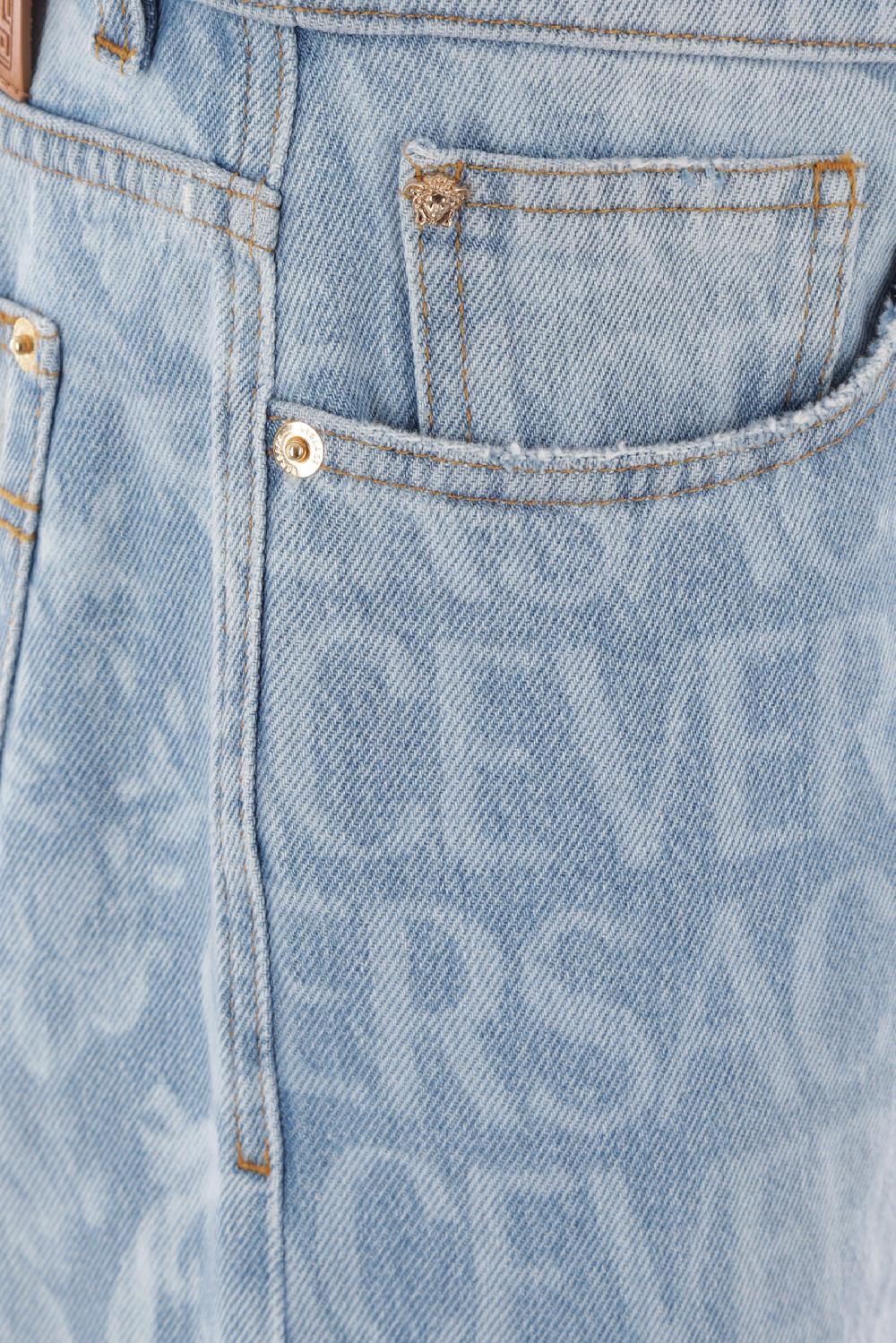 VERSACE jeans regular-fit Barocco Silhouette in denim ACQUISTA ORA