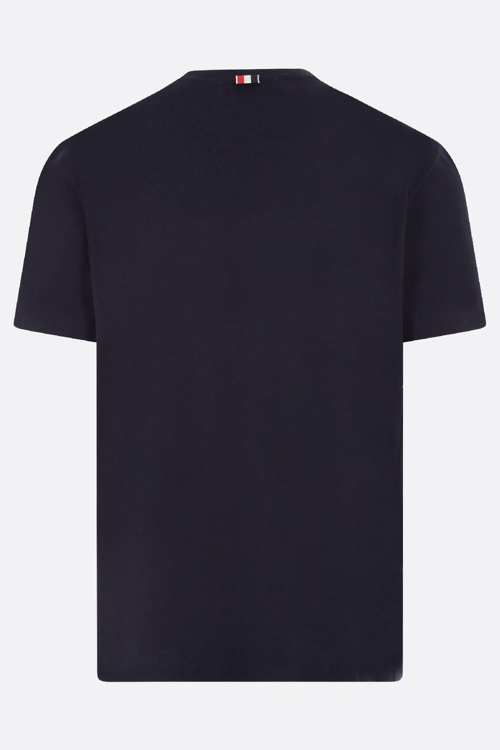 THOM BROWNE t-shirt in lana stretch 4bar Latest stili