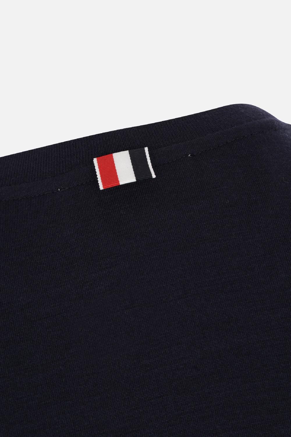 THOM BROWNE t-shirt in lana stretch 4bar Latest stili