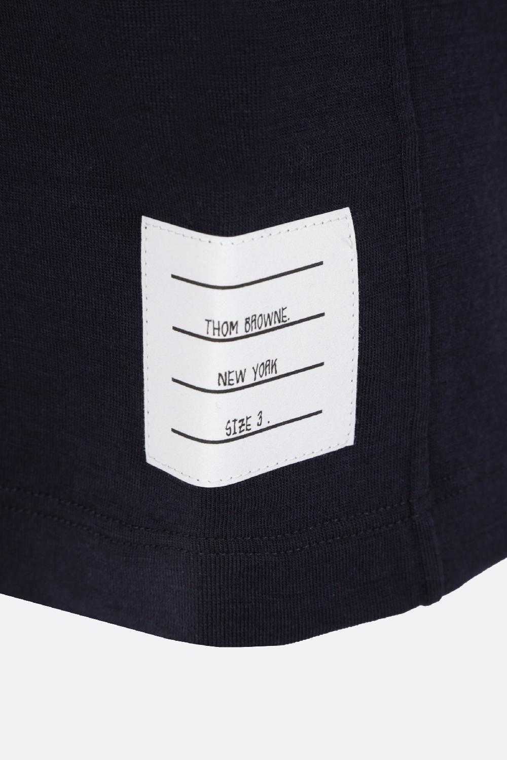THOM BROWNE t-shirt in lana stretch 4bar Latest stili
