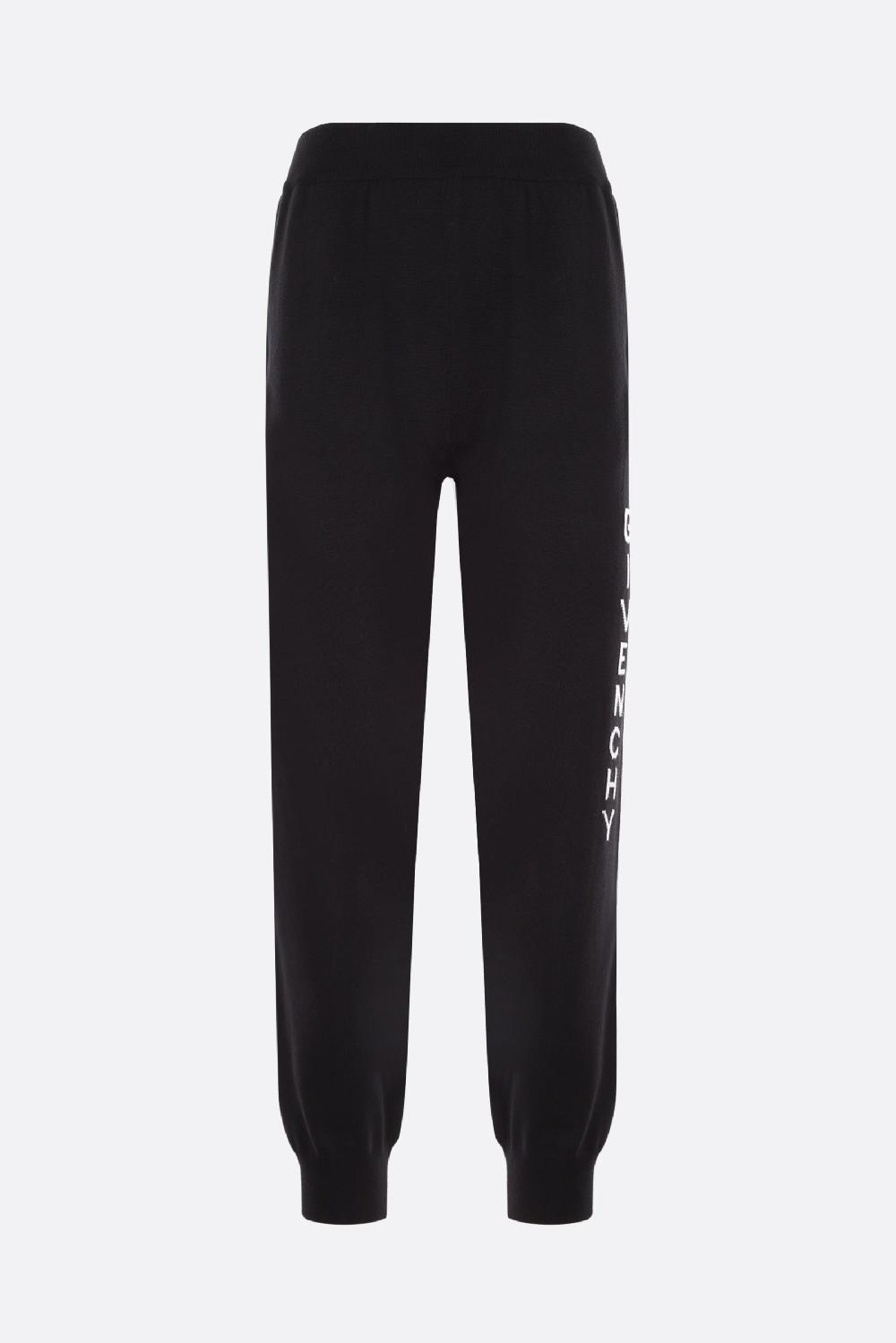 GIVENCHY pantalone jogging in maglia intarsio logo Ultimi due giorni