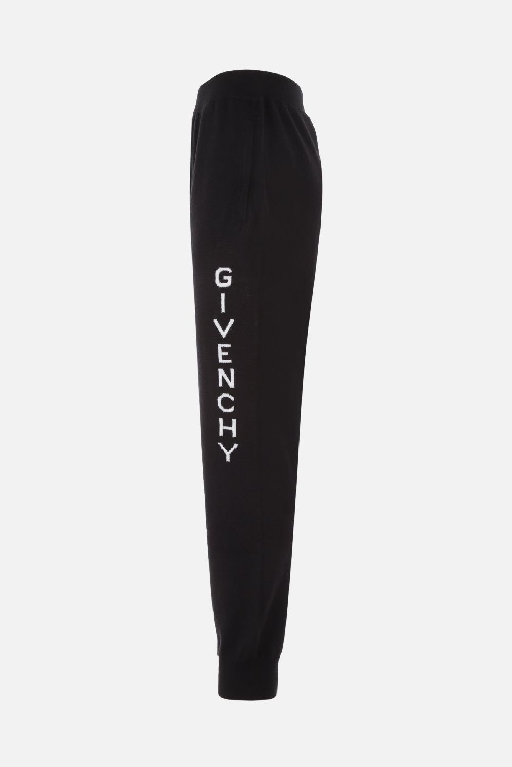 GIVENCHY pantalone jogging in maglia intarsio logo Ultimi due giorni