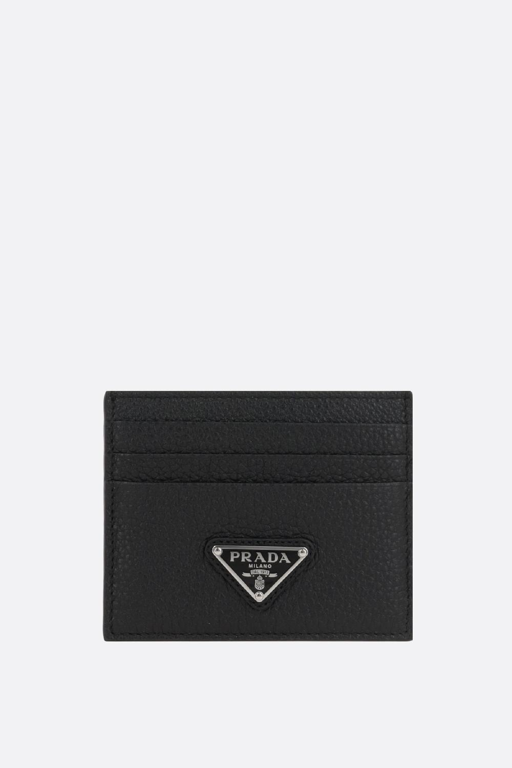 PRADA porta carte in pelle martellata Esporta salva