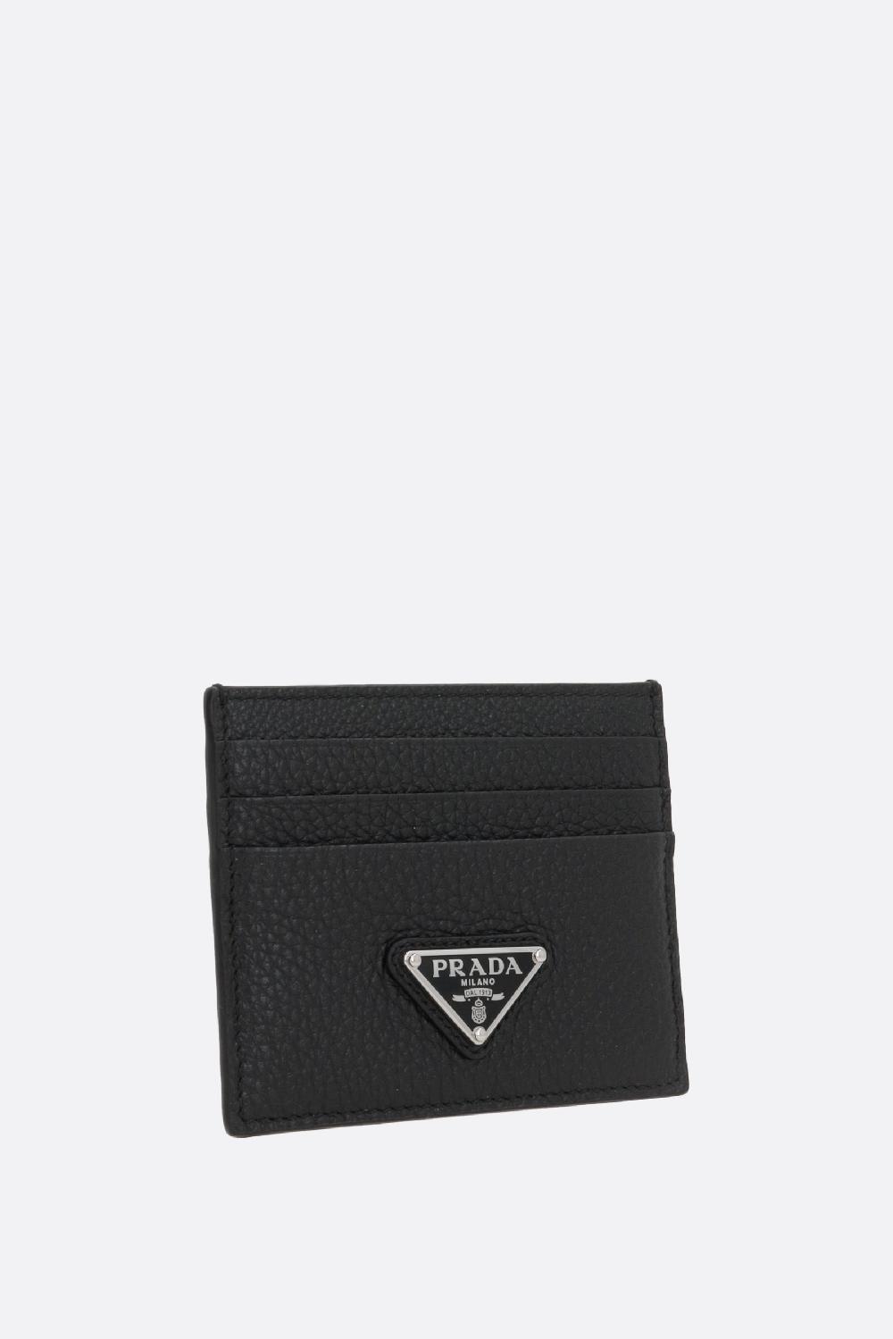 PRADA porta carte in pelle martellata Esporta salva