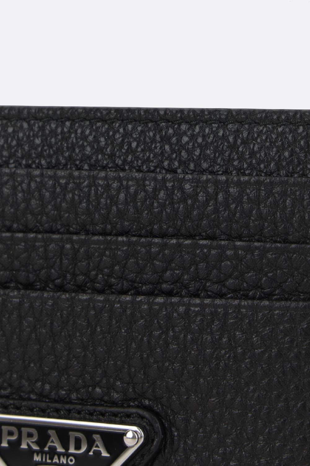 PRADA porta carte in pelle martellata Esporta salva