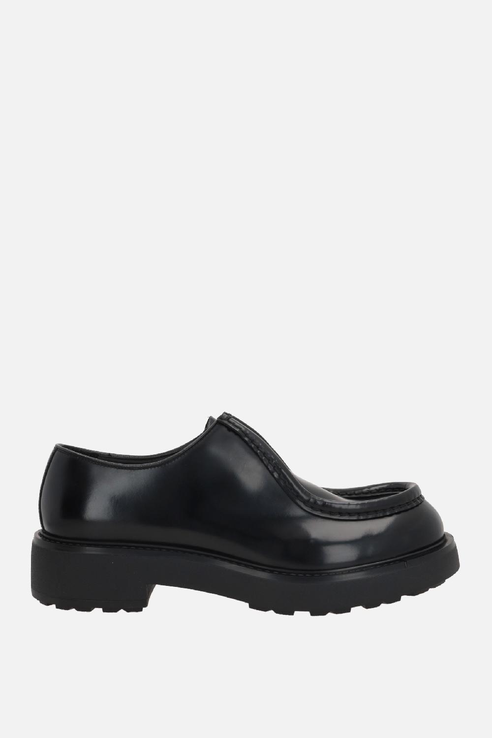 PRADA scarpa stringata Diapason in pelle spazzolata