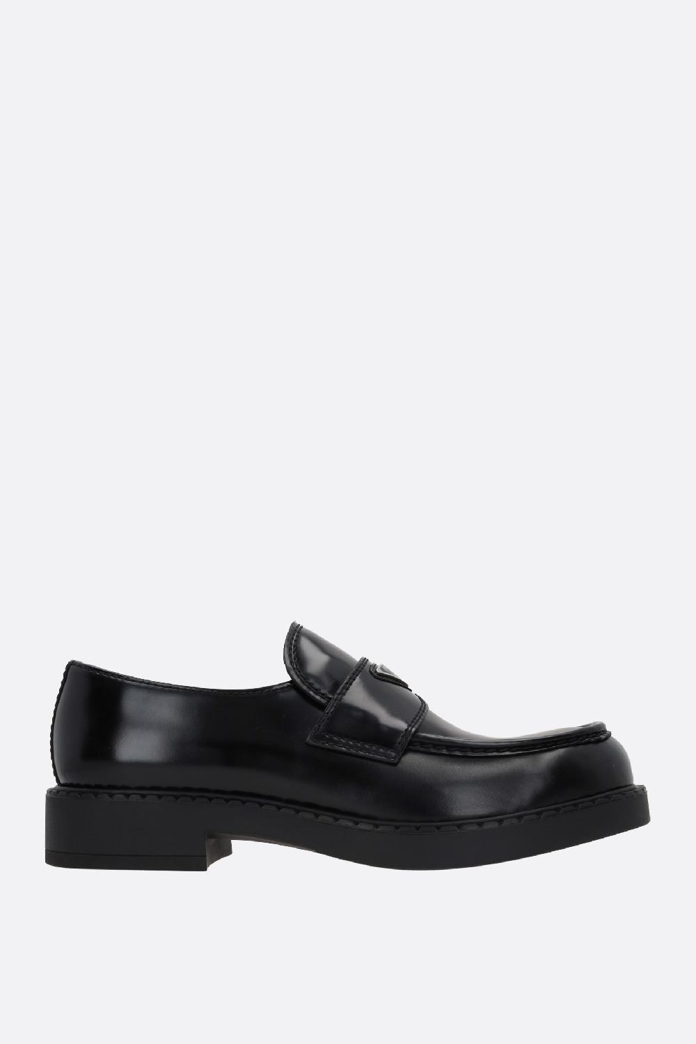 PRADA mocassino Chocolate in pelle spazzolata