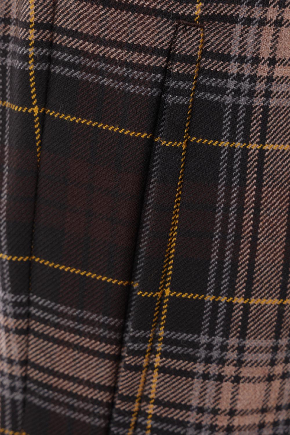 FENDI pantalone Fendi Tartan in lana Sottocosto