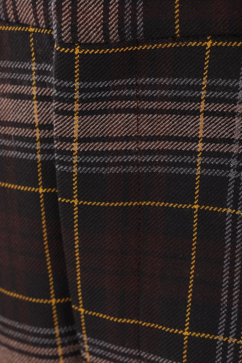 FENDI pantalone Fendi Tartan in lana Sottocosto