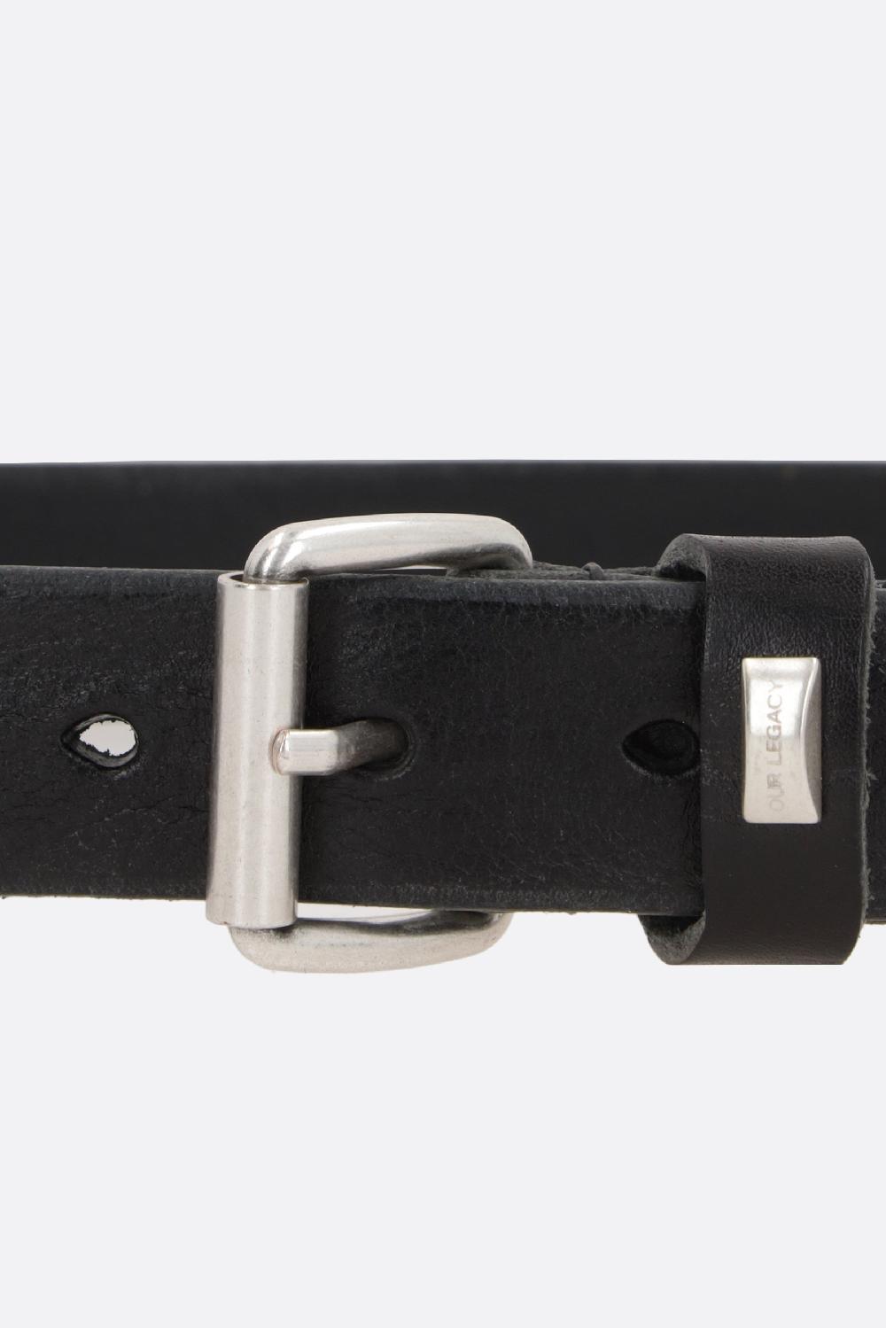 OUR LEGACY cintura Arrow Head in pelle liscia Presa