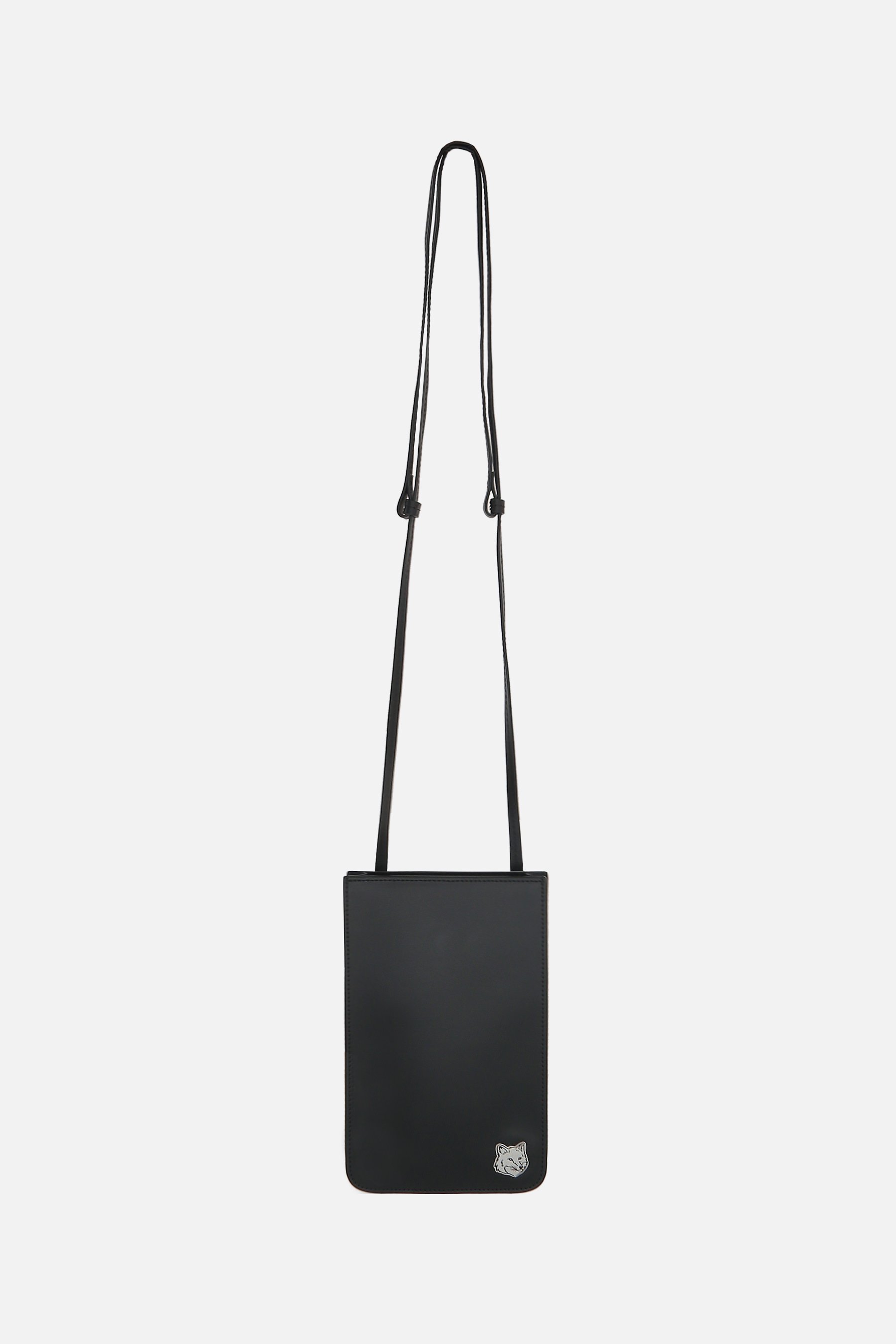 MAISON KITSUNÉ porta smartphone Fox Head in pelle liscia