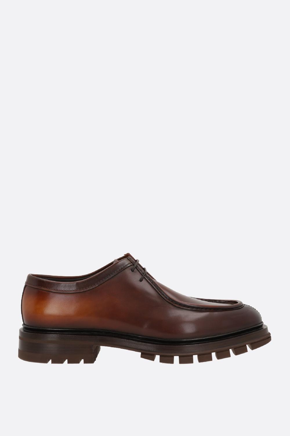SANTONI scarpa derby Emlyn in pelle liscia