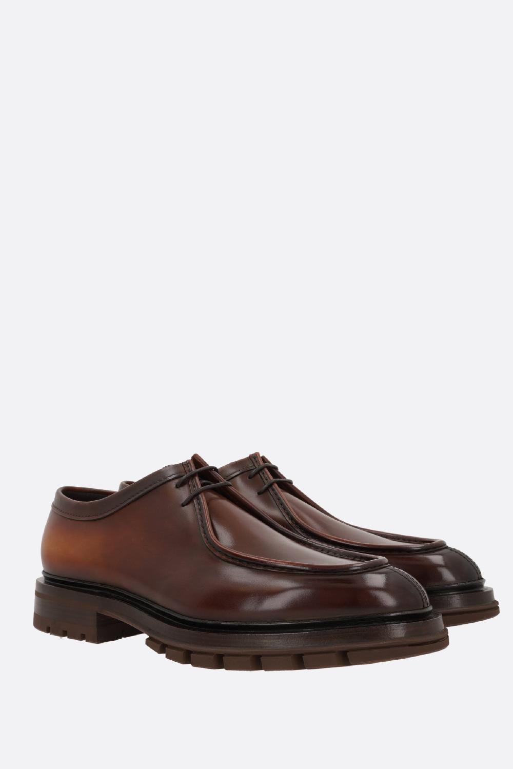 SANTONI scarpa derby Emlyn in pelle liscia Offerte