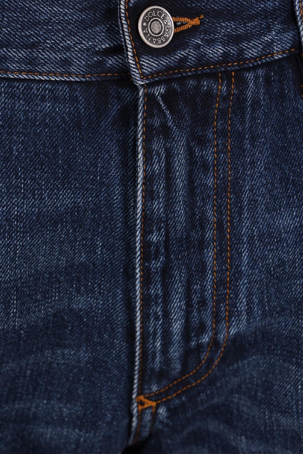 DOLCE & GABBANA jeans regular-fit in denim con placca logo Flash Sale
