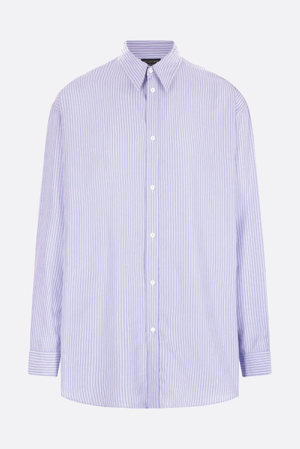 BALENCIAGA camicia oversize Fluida in popeline a righe