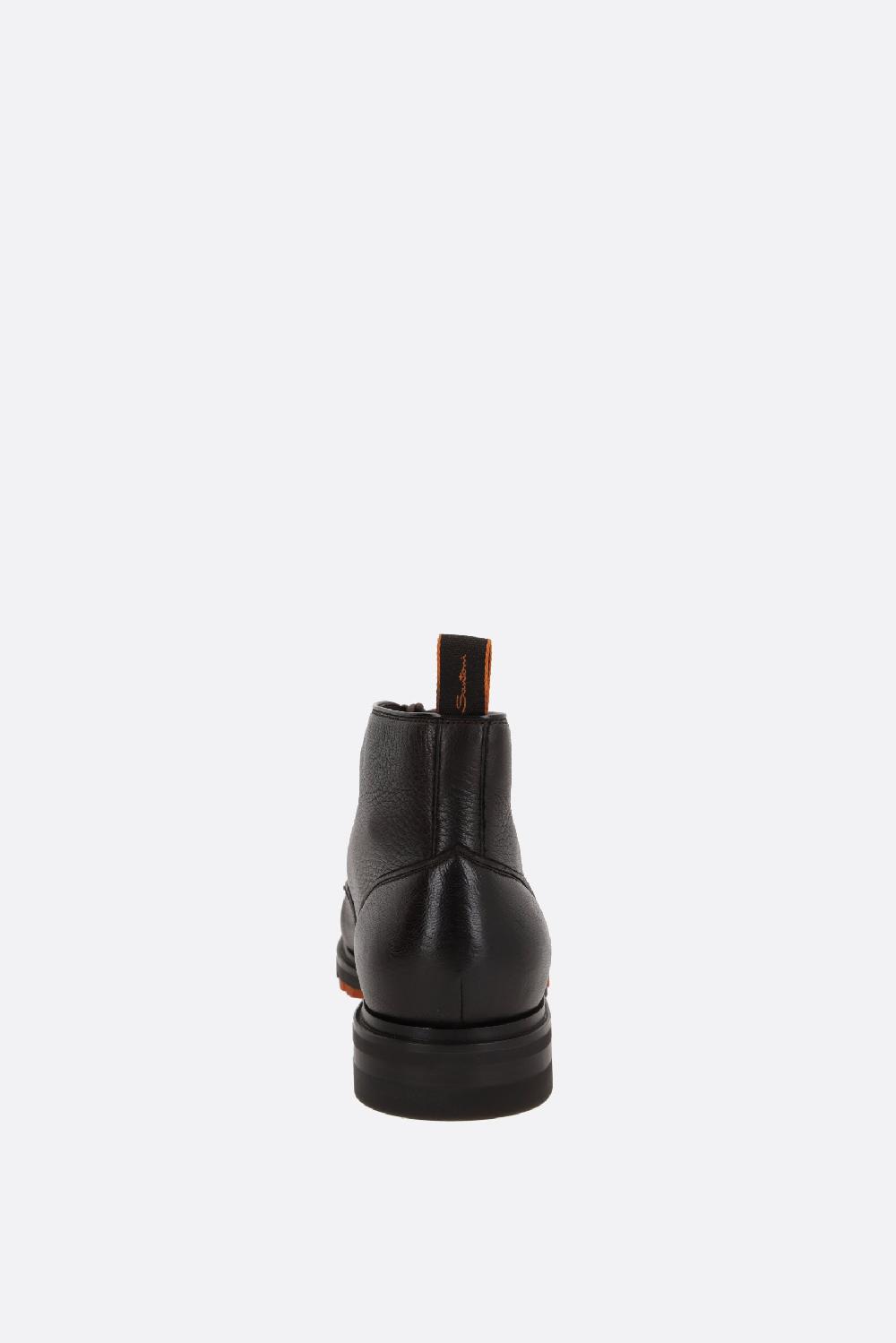 SANTONI stivaletto stringato Logan in pelle martellata Offerta esclusiva