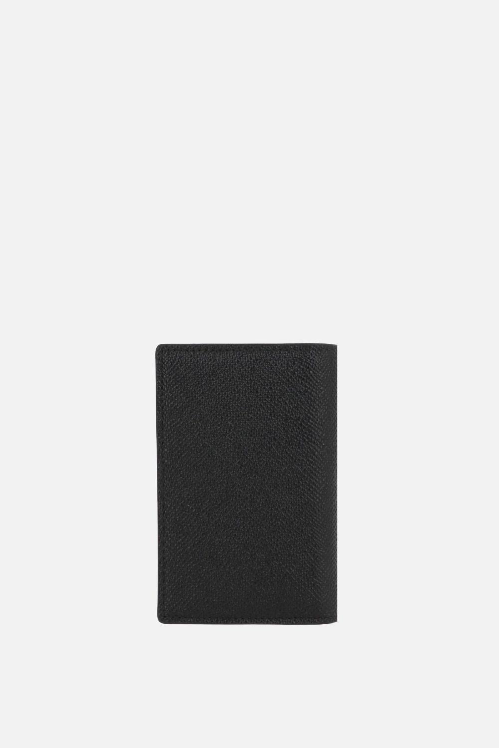 DOLCE & GABBANA porta carte a libro in pelle Dauphine con placca logo Cyber Monday