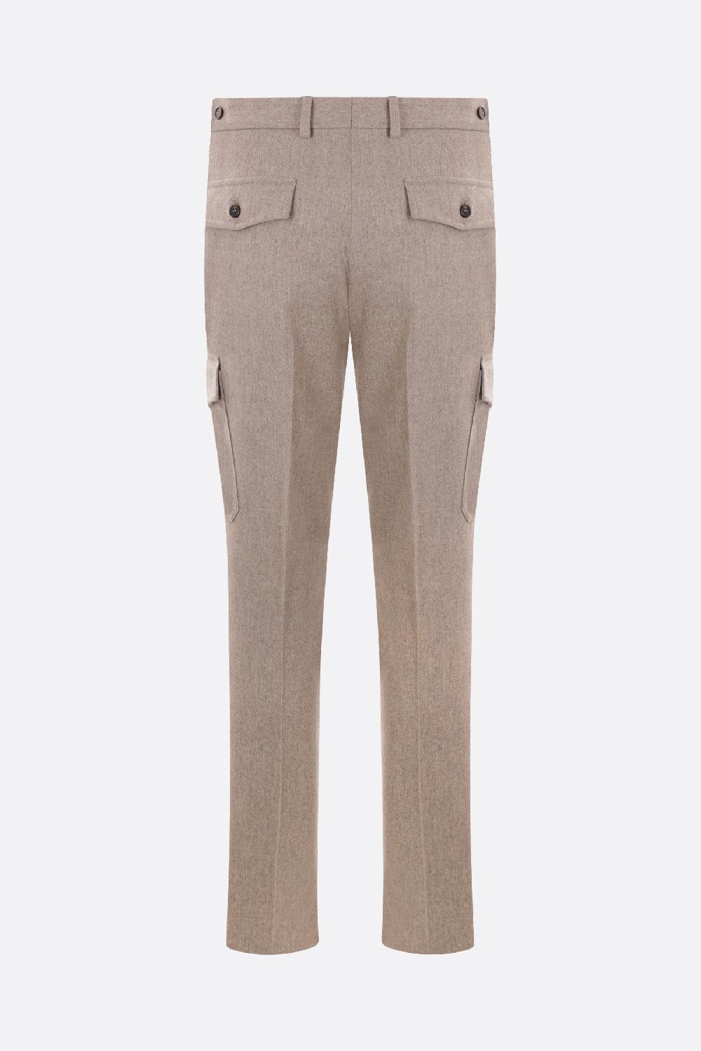 INCOTEX pantalone cargo in lana e cashmere Offerta Giorno del Papà