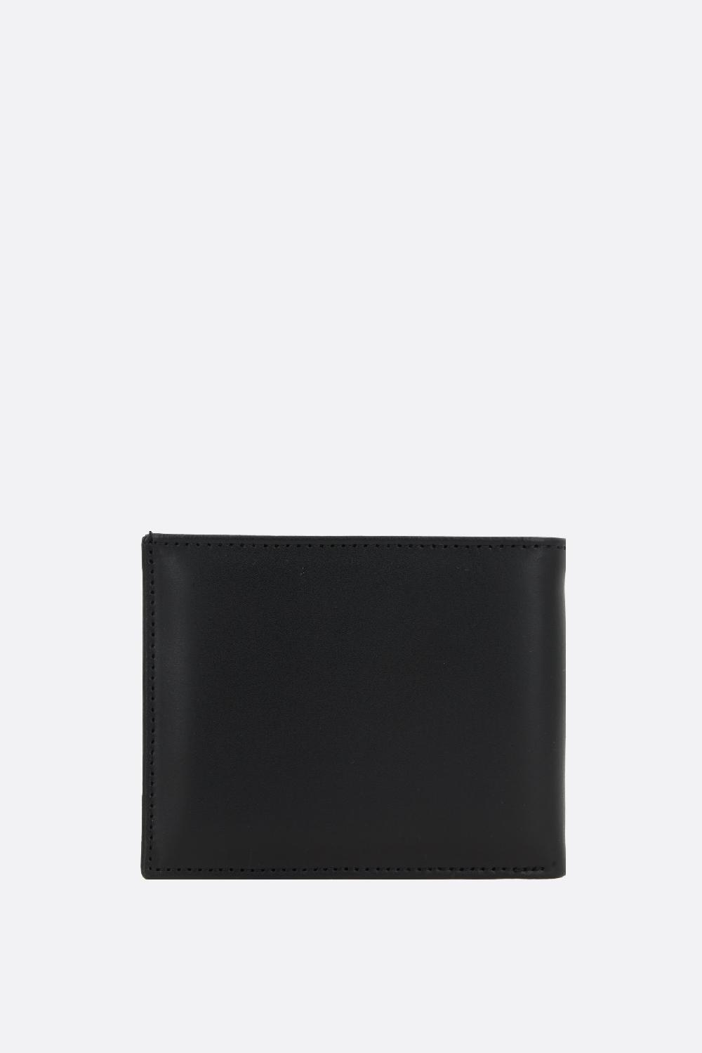 MAISON KITSUNÉ portafogli billfold Fox Head in pelle liscia Offerte esclusive