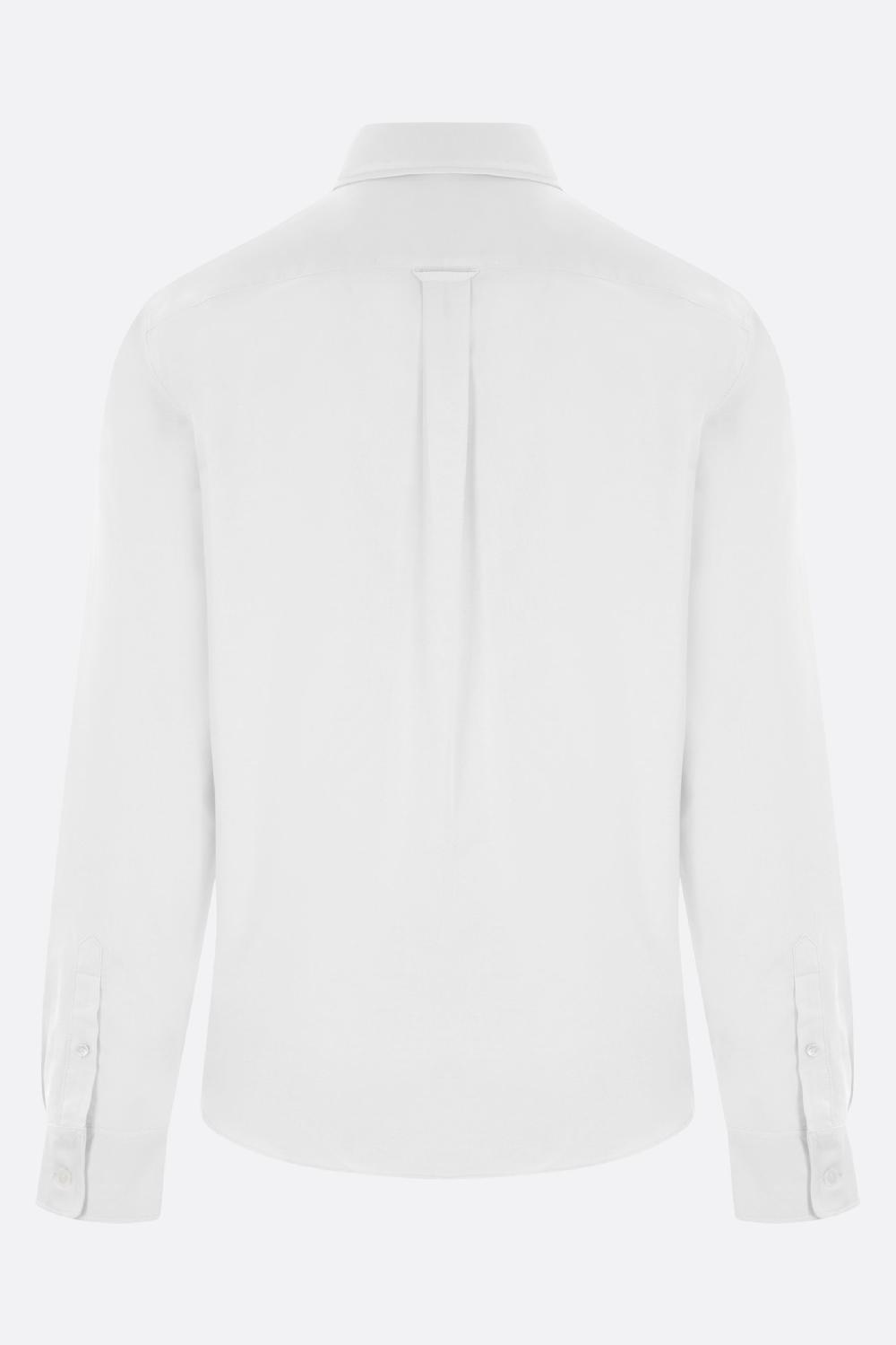 MAISON KITSUNÉ camicia in Oxford patch logo Mini Fox Head Offerte giornaliere