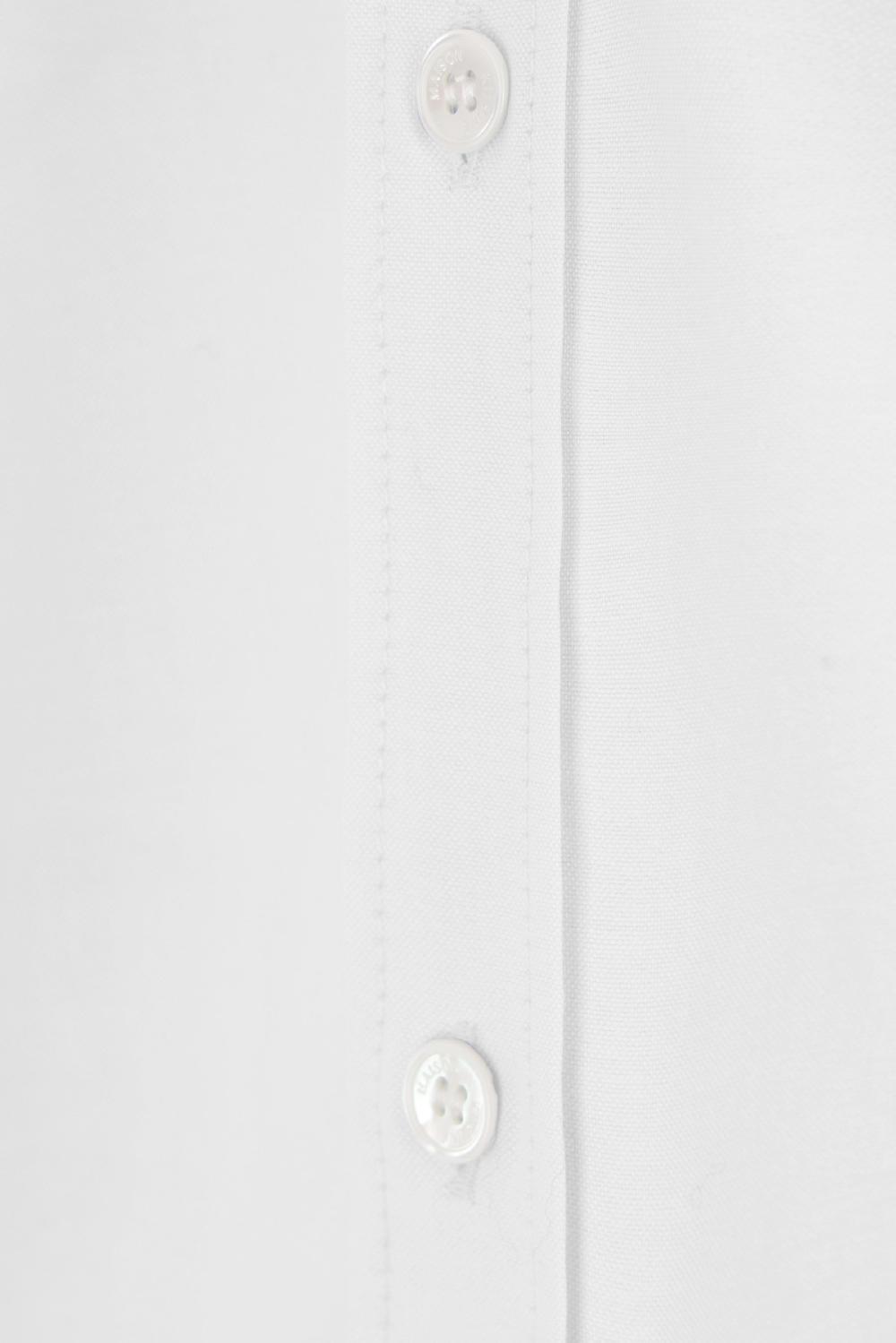 MAISON KITSUNÉ camicia in Oxford patch logo Mini Fox Head Offerte giornaliere