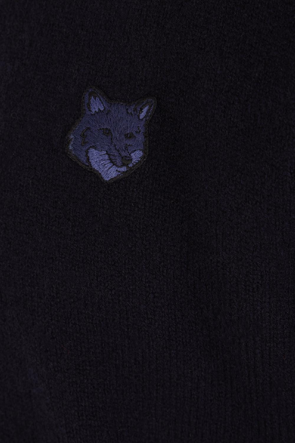 MAISON KITSUNÉ pullover in lana patch Bold Fox Head Prezzo basso